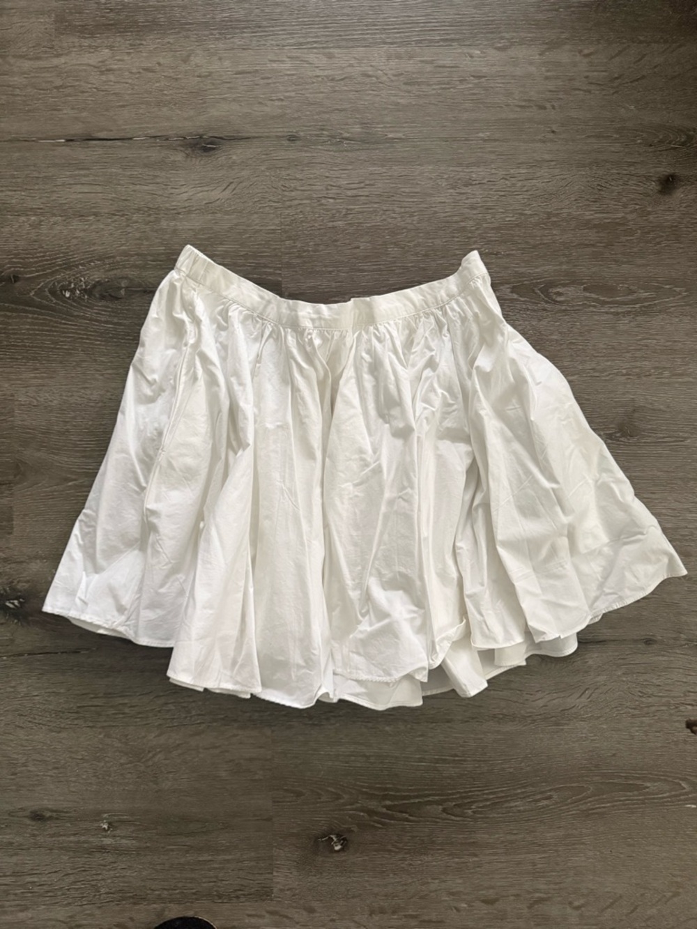 Free People Classic White Ivory Cotton Swing Flowy Skirt